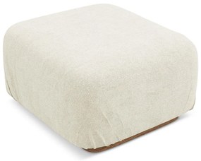 Krémovobiela modulárna podnožka z textílie buklé Ailani – Makamii