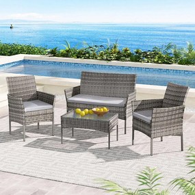 Set zahrad.nábytku 7-dielny ratanový Avenberg GRANDE sivá