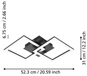 Eglo 31774 - LED Stmievateľné stropné svietidlo PARANDAY-Z LED/21,5W/230V