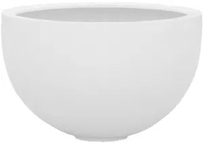 Fiberstone Glossy white bowl L 60x38 cm