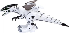 LEAN Toys Robot s dinosaurími krídlami napájaný z batérií Pohybuje sa Svetlá Zvuky