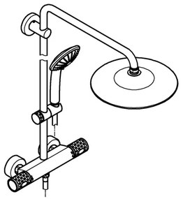 GROHE 26403KF2 - Tušni sistem VITALIO JOY 260 črn