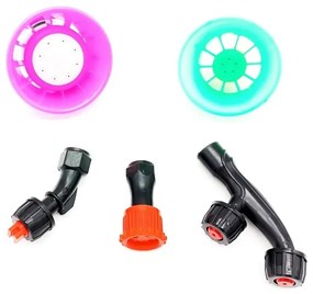 Akumulátorový postrekovač 2v1 KF-16C-47 s objemom 16 litrov s 5 rôznymi hlavami