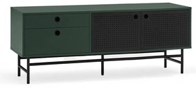 Tmavozelený TV stolík 140x52 cm Punto - Teulat