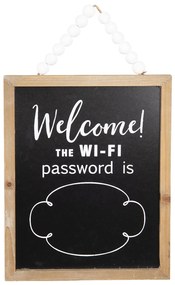 Nástenná drevená ceduľa na heslo Wifi - 25*2*26 cm