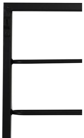 Čierny nástenný kovový regál na víno 42x120x6 cm Macaben – Light &amp; Living