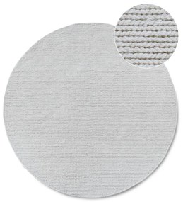Biely ručne tkaný vlnený okrúhly koberec ø 160 cm Francois – Villeroy&amp;Boch