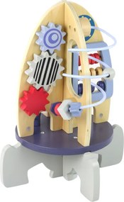 LEAN Toys Drevené učebné korálky Rocket Gearwheels