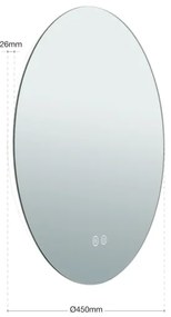 Orion 13-398/45 - LED Zrkadlo s podsvietením FOCUS LED/18W/230V pr. 45 cm IP44