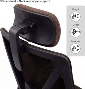 Ergonomická kancelárska stolička hnedá VECTOR