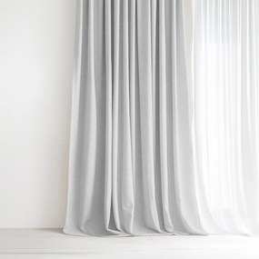 Goldea vianočný exkluzívny záves - strieborný s trblietkami 180x135 cm