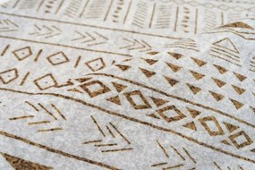 Protišmykový koberec NOVO béžový kruh