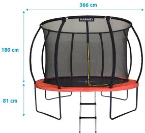 Marimex | Trampolína Marimex Premium 366 cm + vnútorná ochranná sieť + schodíky ZADARMO | 19000112
