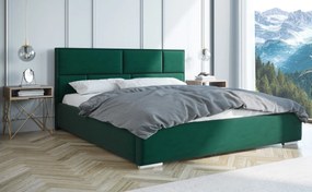 Luxusná čalúnená posteľ GLOS - Železný rám,160x200