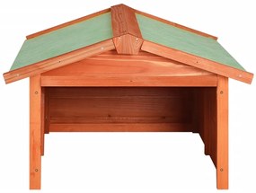 Garáž na robotickú kosačku 72x87x50 cm jedľový masív