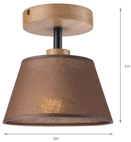 Brilagi - LED  Prisadený luster ANTHONY 1xE14/60W/230V dub/hnedá