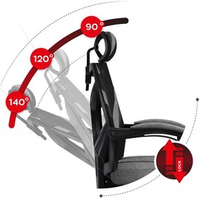 Herné kreslo Cruiser 5 (čierna + sivá). Akcia -20%. Vlastná spoľahlivá doprava až k Vám domov. 1087452