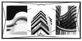Čierny kovový rámček stojací/na stenu 48x23 cm Prisma – Umbra