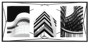 Čierny kovový rámček stojací/na stenu 48x23 cm Prisma – Umbra