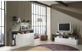 Televízny stolík LENOR biely/antracit