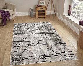 Koberec Miami 127 béžový – obdĺžnikový vzorovaný koberec Rozmer: 40x60 cm