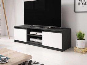 TV stolík Ziziko, Farby: dub sonoma / dub sonoma + biela, Osvetlenie: osvetlenie LED biele