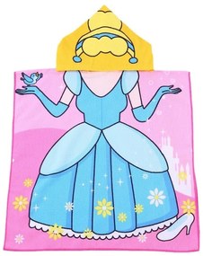 Detské plážové pončo s princeznou
