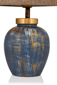 Stolní lampa Casandra modrá/hnědá