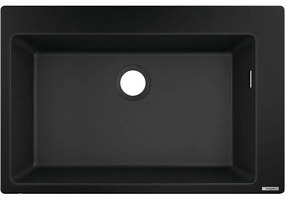 HANSGROHE S510-F660 SilicaTec granitový drez, montáž na pracovnú dosku, 770 x 510 mm, grafitová čierna, 43313170