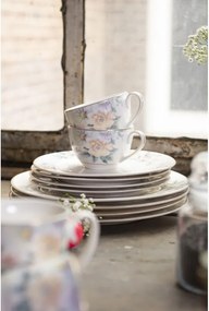 Porcelánový dezertný tanierik s kvetinami Flowers - Ø 20*2 cm
