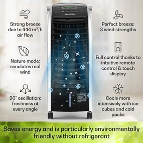 Klarstein Maxfresh, 4 v 1 ochladzovač vzduchu, ventilátor, 65 W, 6 l, diaľkový ovládač, 2 x chladiaci box
