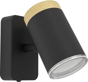 Eglo 300001 - Kúpeľňové nástenné bodové svietidlo CONSUMA 1xGU10/3W/230V IP44 čierna/béžová