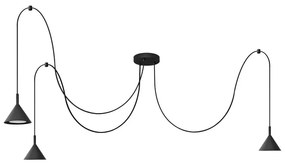 Luster na lanku ETNA LONG 3xGX53/10W/230V pavúk čierna