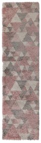 Sivo-ružový koberec Flair Rugs Nuru, 60 x 230 cm