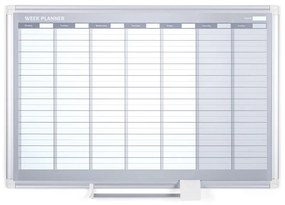 Bi-Office Týždenná plánovacia tabuľa na stenu, magnetická, dni, 900 x 600 mm