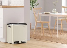 Odpadkový koš Flace 2x15 l béžový/černý