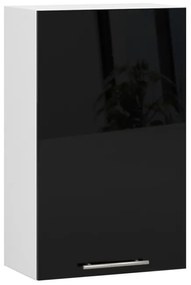 Horná kuchynská skrinka OLIWIA W 50 H720 biela / čierna, lesk