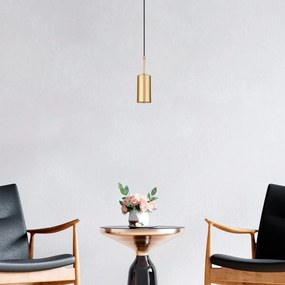 Závesné svietidlo v zlatej farbe Squid Lighting Geo, výška 124 cm