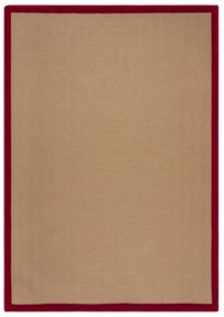 Kusový koberec Herringbone Border Kira Red, 200x290, béžová, chodba / predsieň, Flair Rugs