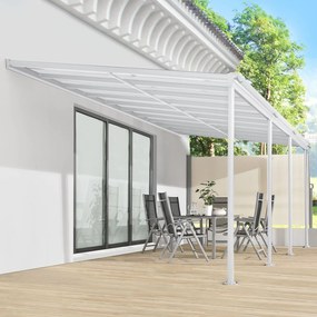 InternetovaZahrada Hliníková pergola Borneo 6x3 m - biela