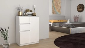 Komoda 2D2S 70 cm biela
