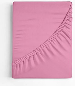 Bavlnená plachta s gumou 90 x 200 cm ružová