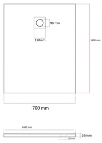 Erga Oldaf, SMC obdĺžniková sprchová vanička 140 x 70 cm, biela matná, ERG-GMA-OL-70140