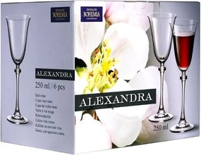 Bohemia Crystal poháre na víno Alexandra 250ml (set po 6ks)