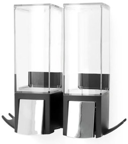 Dávkovač mydla Compactor Edge, 2 x 500 ml, čierna