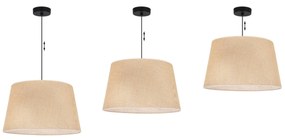 Závesné svietidlo Juta, 1x jutové tienidlo, (fi 44cm), b