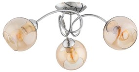 Alfa Prisadený luster TEVI 3xE27/60W/230V lesklý chróm/béžová 62413