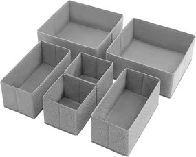 Sada šiestich organizérov BRUCE sivá (6 ks)