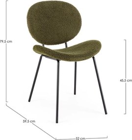 Khaki čalúnená jedálenská stolička Maddie – Yes Everyday