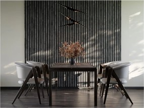 Akustické dekoračné panely SLIM, loft 3D lamely na filcovom podklade, rozmer 270 x 30 cm, IMPOL TRADE